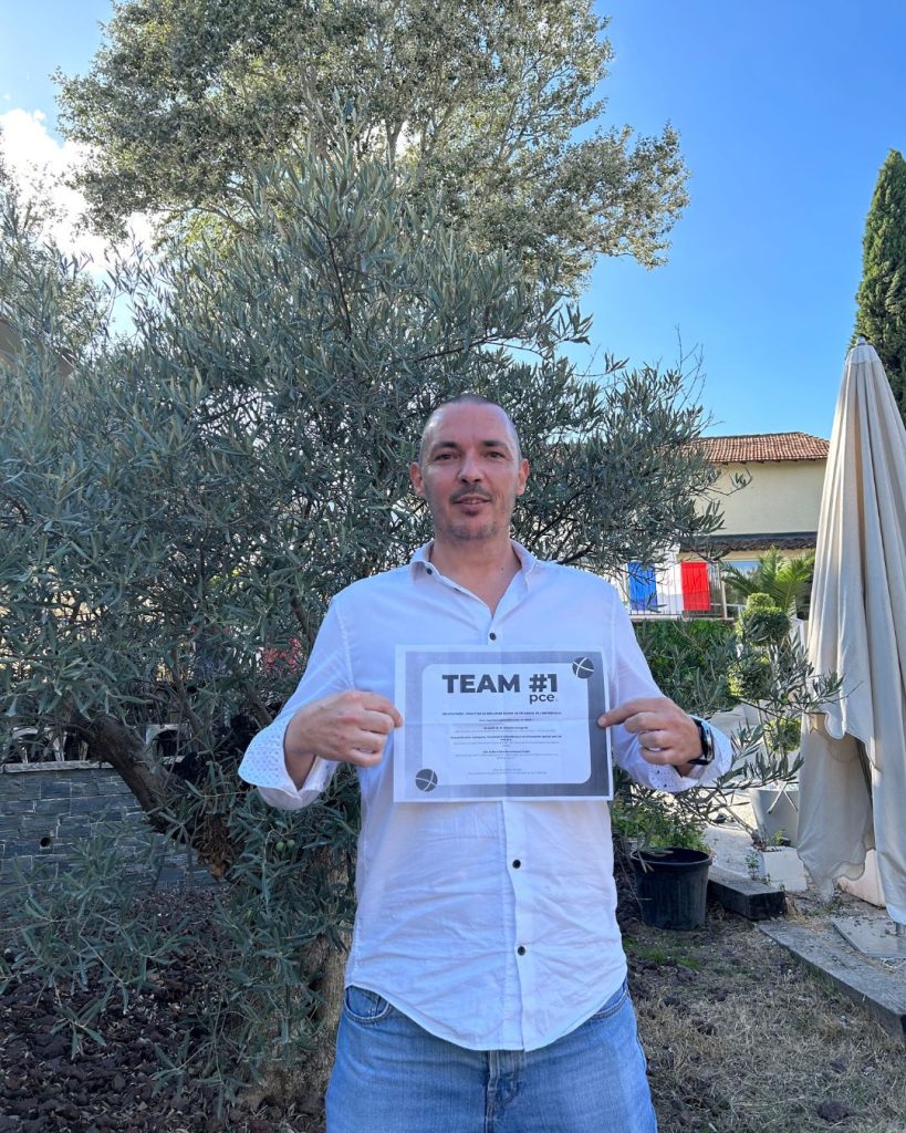 Yann Grimaldier, couvé chez pce et gagnant de notre concours de pétanque